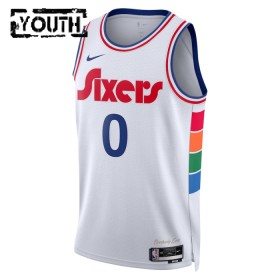 Dres Philadelphia 76ers Tyrese Maxey Nike 2024-25 City Edition Bijela Swingman - Dječji